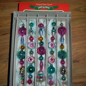 Radko Shiny Brite 5 piece icicle garland Indents